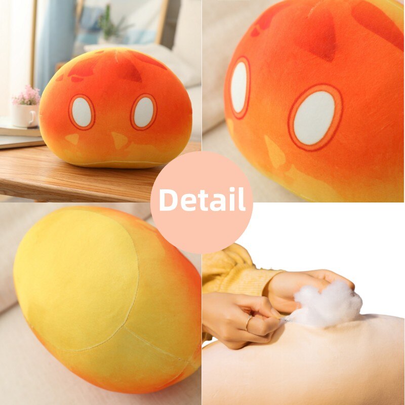 40cm Genshin Slime Pillow Genshin Impact Plush Cushion Cute Anime Game Stuffed Original God Cosplay Fans Peluche for Kid Gift