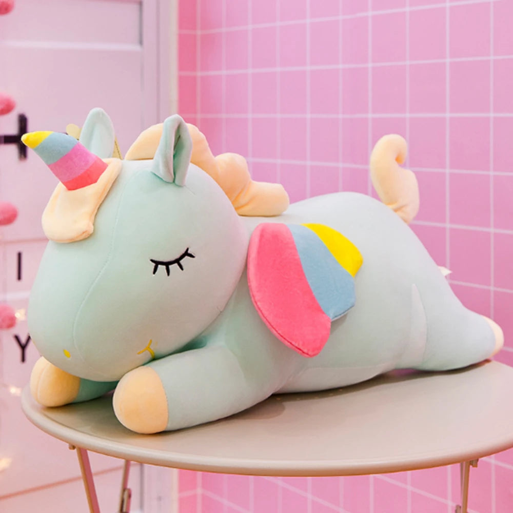 Many Size Unicorn Action Figure Plush Toy Huggable Bear Doll Doll Girl Sleeping Long Pillow Cute Bed Gir