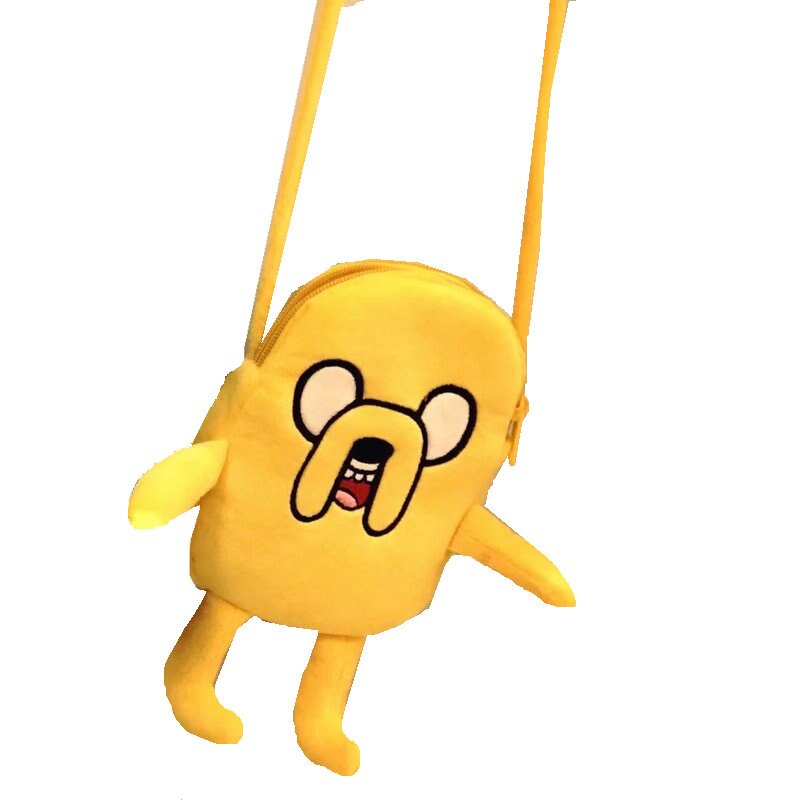 Adventure Time BMO Bag Finn the Human Jake the Dog Cartoon Figure Doll Crossbody Plush Coin Wallet Phone Bag Toys for Children