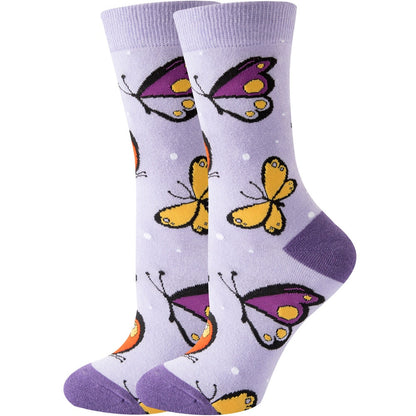 Cute Women Socks Cartoon Animal Food Fruit Socks  Kawaii Funny  Trendy Socks Happy Harajuku Casual Socks Autumn Spring Stocking