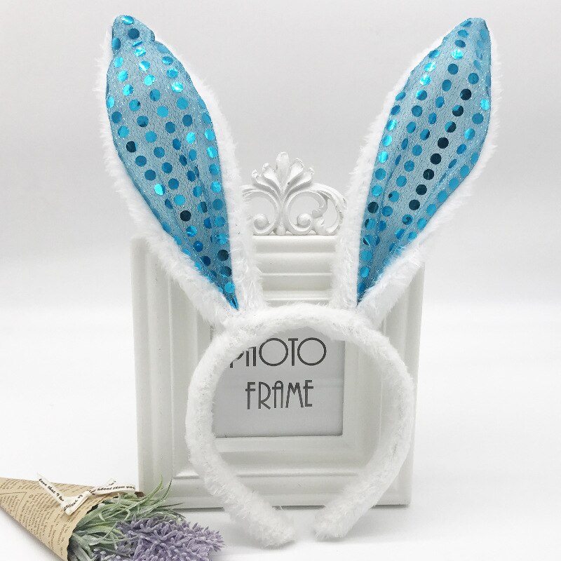 Cute Plush Bunny Ears Hair Bands Soft Rabbite Ears Easter Adult Headbands for Women Girls Anime Cosplay Party Hair Accessories