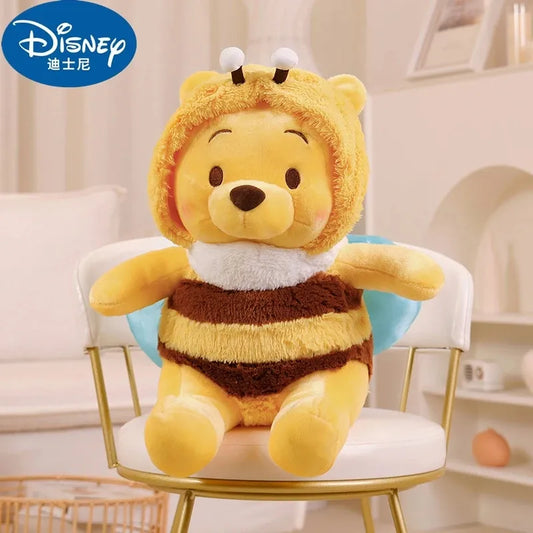 50cm Genuine Disney Bee Winnie The Pooh Plush Toys Pillow Kawaii Anime Bear Stuffed Doll Toys For Children's Birthday Xmas Gifts