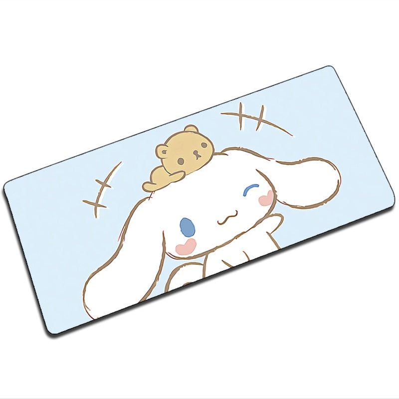 Mouse Pad Gaming Cinnamorol Deskmat Cute 900x400 Kawaii Computer Accessories Desk Mat Pads Gamer Large Carpet Mousepad Game Mats