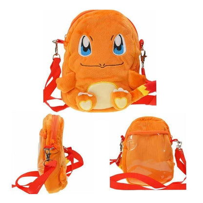 Pokemon Bag Plush Backpack Pikachu Snorlax Charmander 19CM Video Game Children's Messenger Boys and Girls Coin Purse Gifts