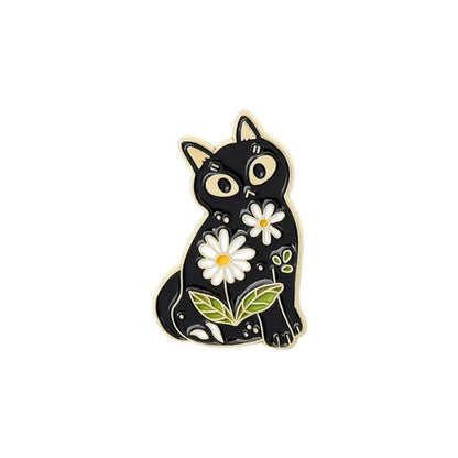 Little Fox Combination Metal Enamel Brooch Japanese Cartoon Cute Nine-tailed Fox Small Animal Badge Pin Jewelry Men Women Gifts