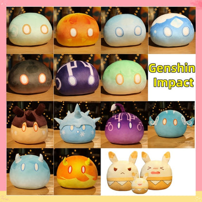 40cm Genshin Slime Pillow Genshin Impact Plush Cushion Cute Anime Game Stuffed Original God Cosplay Fans Peluche for Kid Gift