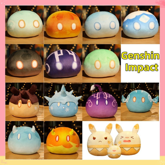 40cm Genshin Slime Pillow Genshin Impact Plush Cushion Cute Anime Game Stuffed Original God Cosplay Fans Peluche for Kid Gift