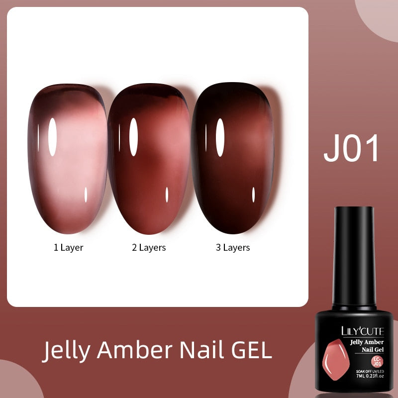 LILYCUTE 7ML Gel Nail Polish Nude Vernis Semi-Permanent Nail Polish For Nails Soak Off UV LED UV Gel DIY Nail Art Gel Varnishes