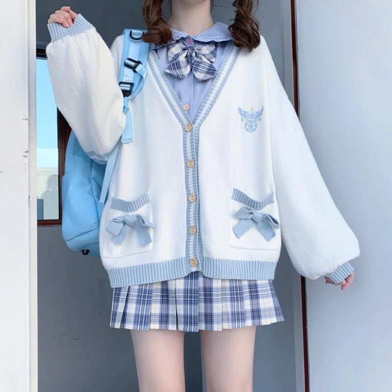 Enchanting Japanese Style Cozy Kawaii School Girl Cardigan Sweater