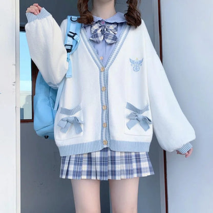 Enchanting Japanese Style Cozy Kawaii School Girl Cardigan Sweater