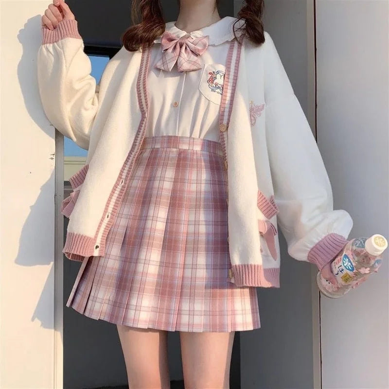 Enchanting Japanese Style Cozy Kawaii School Girl Cardigan Sweater