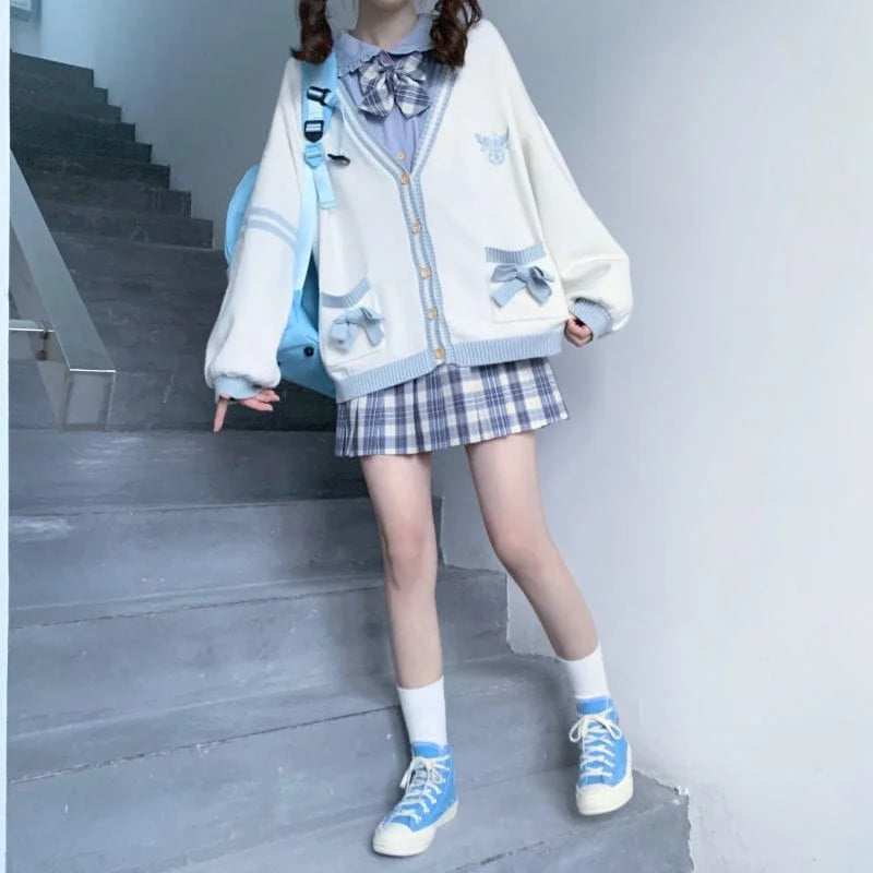 Enchanting Japanese Style Cozy Kawaii School Girl Cardigan Sweater