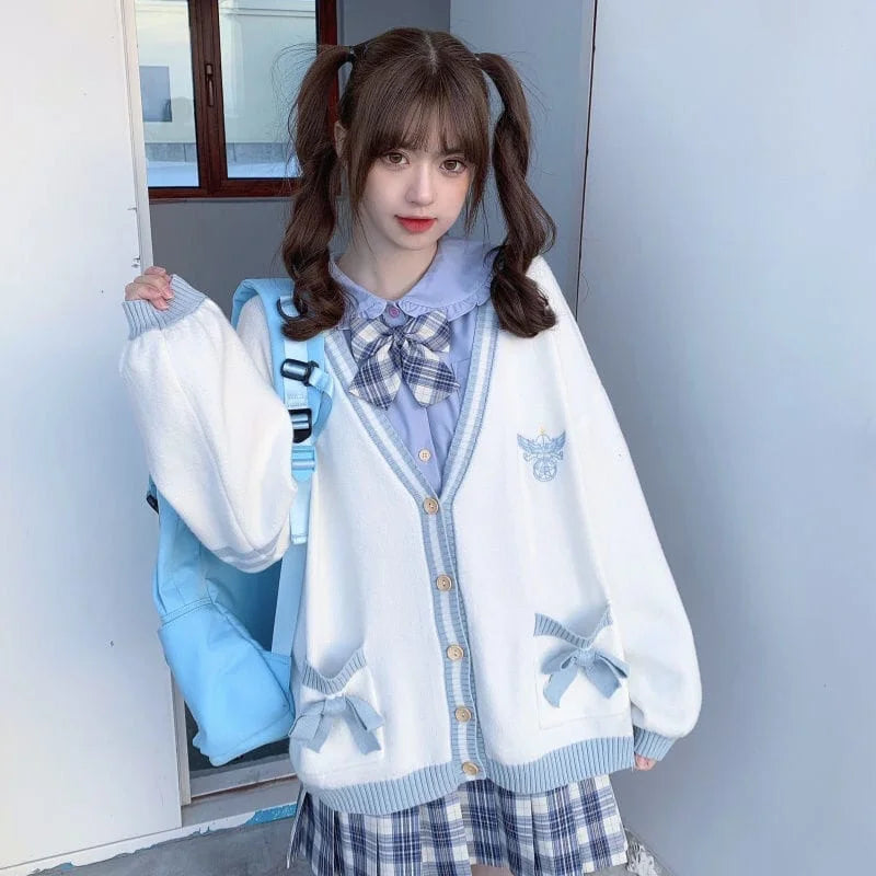 Enchanting Japanese Style Cozy Kawaii School Girl Cardigan Sweater