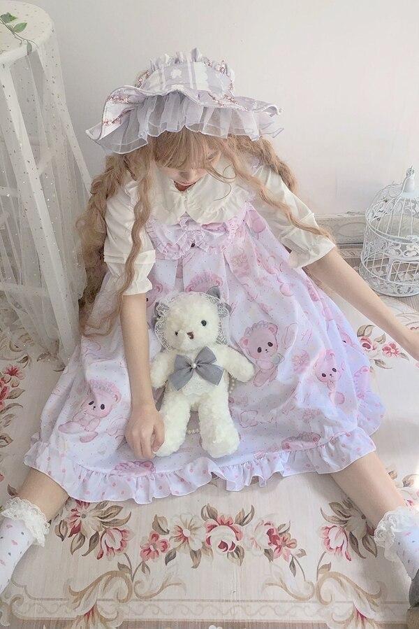 Cute & Kawaii Angelic Baby Teddy Bear Women's Lolita Dress for Sale