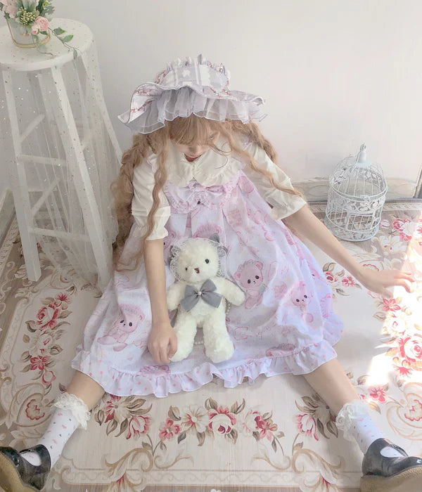 Cute & Kawaii Angelic Baby Teddy Bear Women's Lolita Dress for Sale