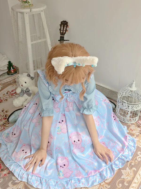 Cute & Kawaii Angelic Baby Teddy Bear Women's Lolita Dress for Sale