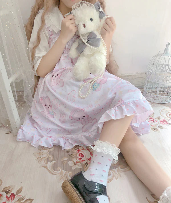 Cute & Kawaii Angelic Baby Teddy Bear Women's Lolita Dress for Sale