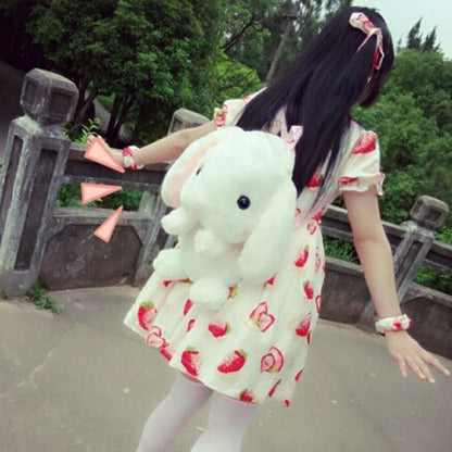 Fluffy Baby Bunny Mini Backpack Rabbit Bag Be Mega Kawaii~