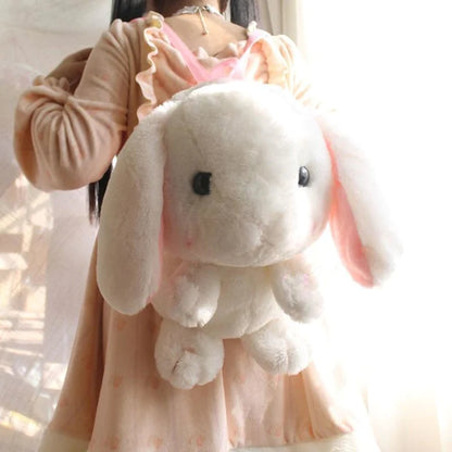 Fluffy Baby Bunny Mini Backpack Rabbit Bag Be Mega Kawaii~