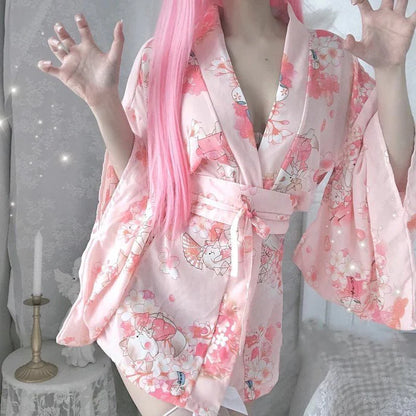 Cherry Blossom Kimono Exquisite Women's Sakura Dream Robe Dress