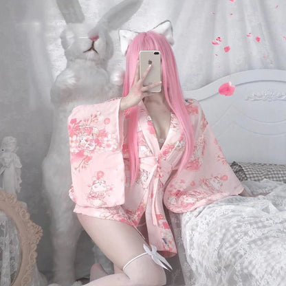 Cherry Blossom Kimono Exquisite Women's Sakura Dream Robe Dress