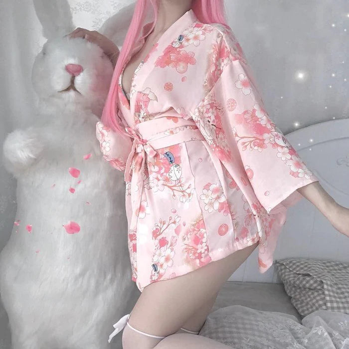 Cherry Blossom Kimono Exquisite Women's Sakura Dream Robe Dress