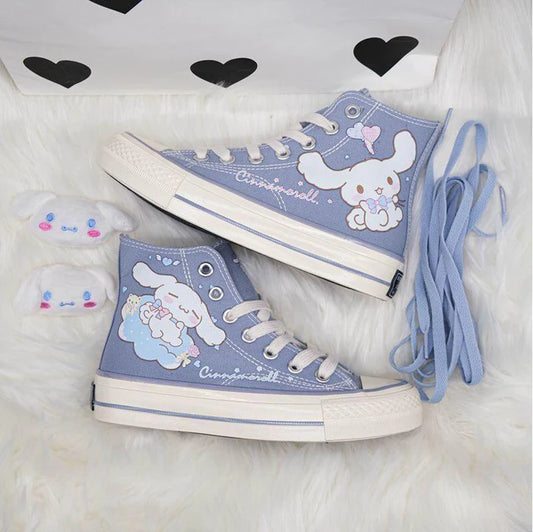 Blue Cinnamoroll Inspired High Top Sneakers Adorable and Comfy
