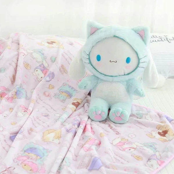 Sanrio Cinnamoroll Hello Kitty My Melody Kawaii Plush & Blanket Set