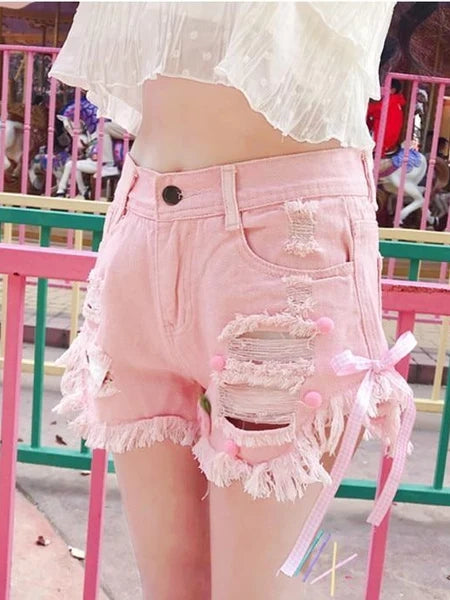 Trendy Denim Jean Shorts Start Your Kawaii Fashion Journey this Summer