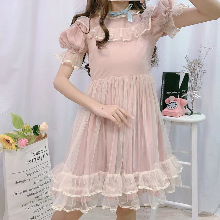 Make a Statement with Dusty Rose Lolita Dress Elegant Girly Charm