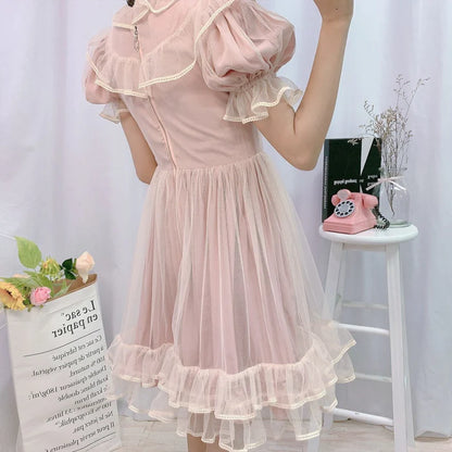 Make a Statement with Dusty Rose Lolita Dress Elegant Girly Charm