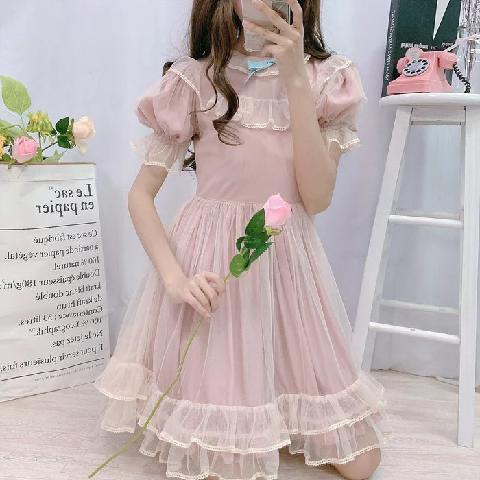 Make a Statement with Dusty Rose Lolita Dress Elegant Girly Charm