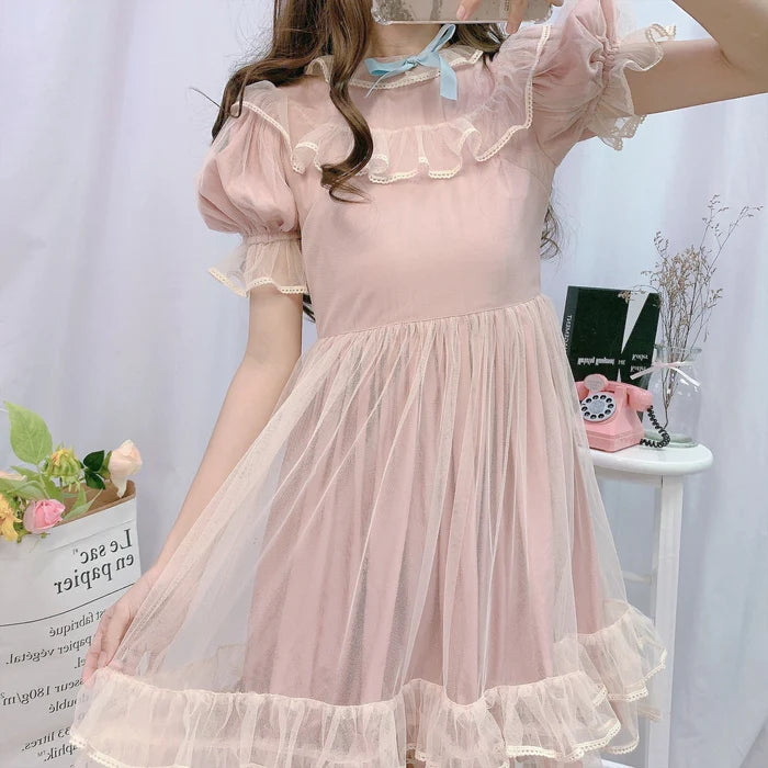 Make a Statement with Dusty Rose Lolita Dress Elegant Girly Charm