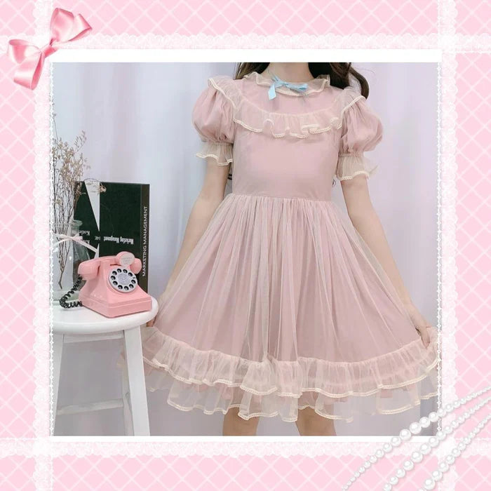 Make a Statement with Dusty Rose Lolita Dress Elegant Girly Charm