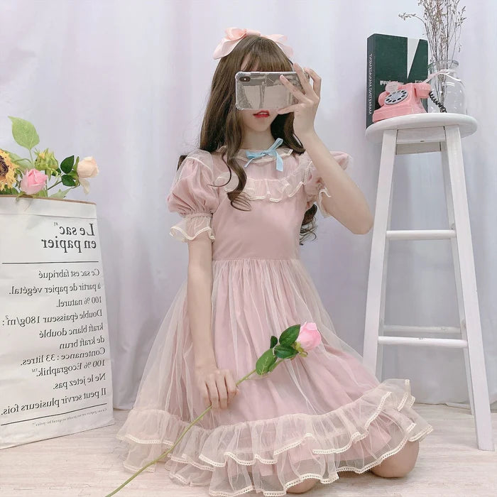 Make a Statement with Dusty Rose Lolita Dress Elegant Girly Charm