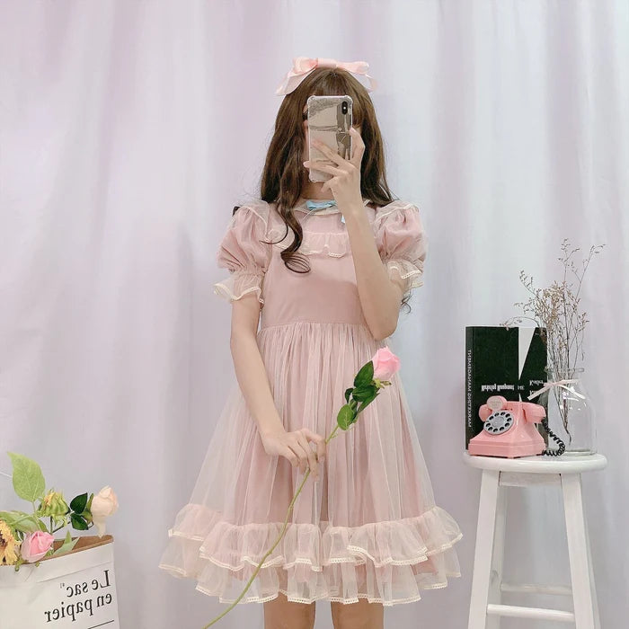 Make a Statement with Dusty Rose Lolita Dress Elegant Girly Charm