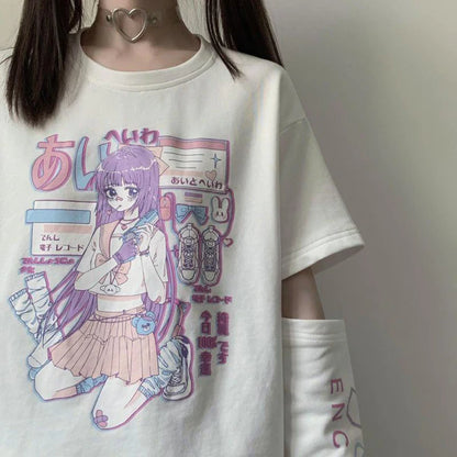 Mesmerizing Pastel Goth Anime E-Girl Crop Top Japanese Inspired