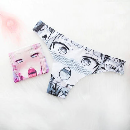 Ahegao Face Panties Naughty Anime Kawaii Women's Lingerie