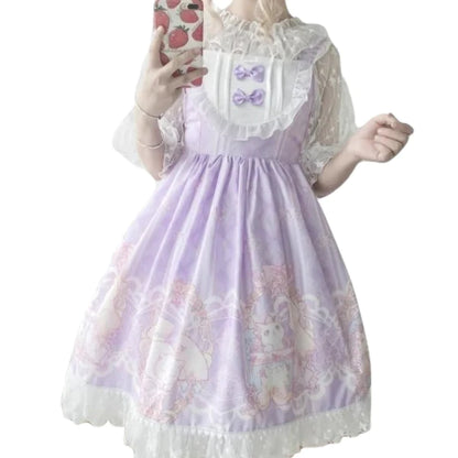 Enchanting Fairy Kei Lolita Kitten Dress Princess Women's Fashion