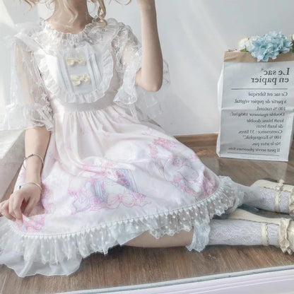 Enchanting Fairy Kei Lolita Kitten Dress Princess Women's Fashion