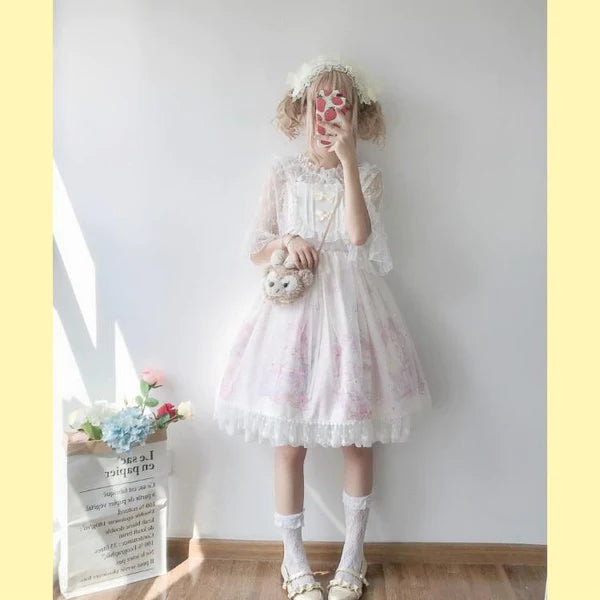 Enchanting Fairy Kei Lolita Kitten Dress Princess Women's Fashion