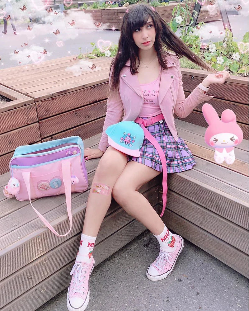 Kawaii Pastel Duffle Bag Spacious & Stylish Multiple Colors~