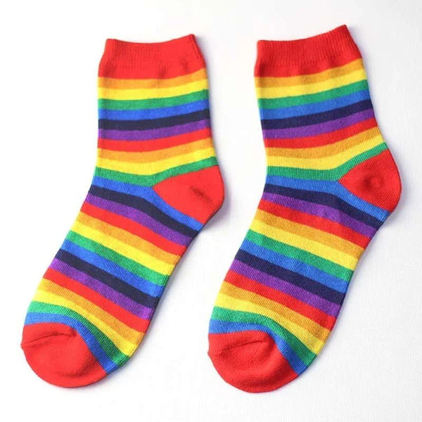 Discover the Magic of Milky Rainbow Socks Women Cute Kawaii Fashion