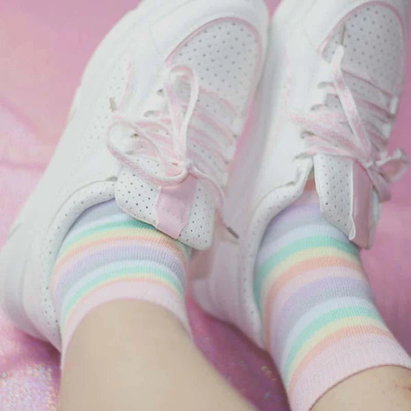 Discover the Magic of Milky Rainbow Socks Women Cute Kawaii Fashion