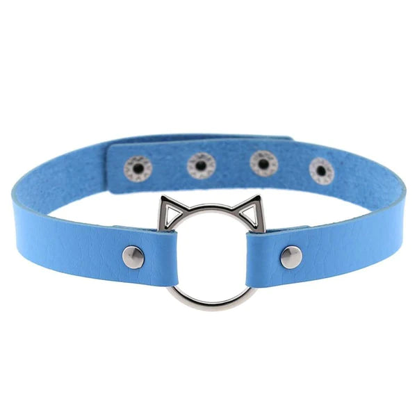 Classic Kitten Collar Vegan Leather Neko Cat Choker 5 Colors