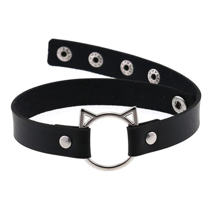 Classic Kitten Collar Vegan Leather Neko Cat Choker 5 Colors