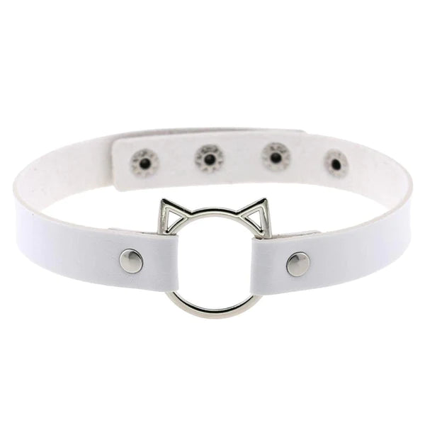 Classic Kitten Collar Vegan Leather Neko Cat Choker 5 Colors