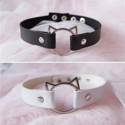 Classic Kitten Collar Vegan Leather Neko Cat Choker 5 Colors