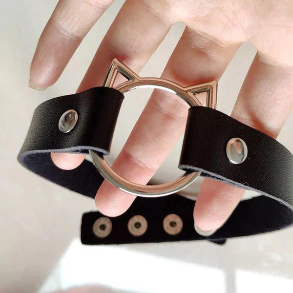 Classic Kitten Collar Vegan Leather Neko Cat Choker 5 Colors