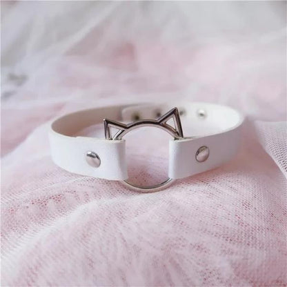 Classic Kitten Collar Vegan Leather Neko Cat Choker 5 Colors